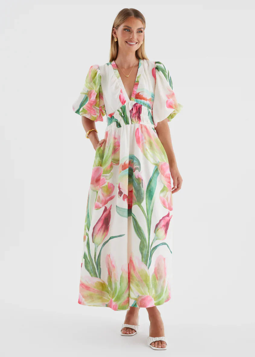 Abbey Maxi Dress - Pink Orchid