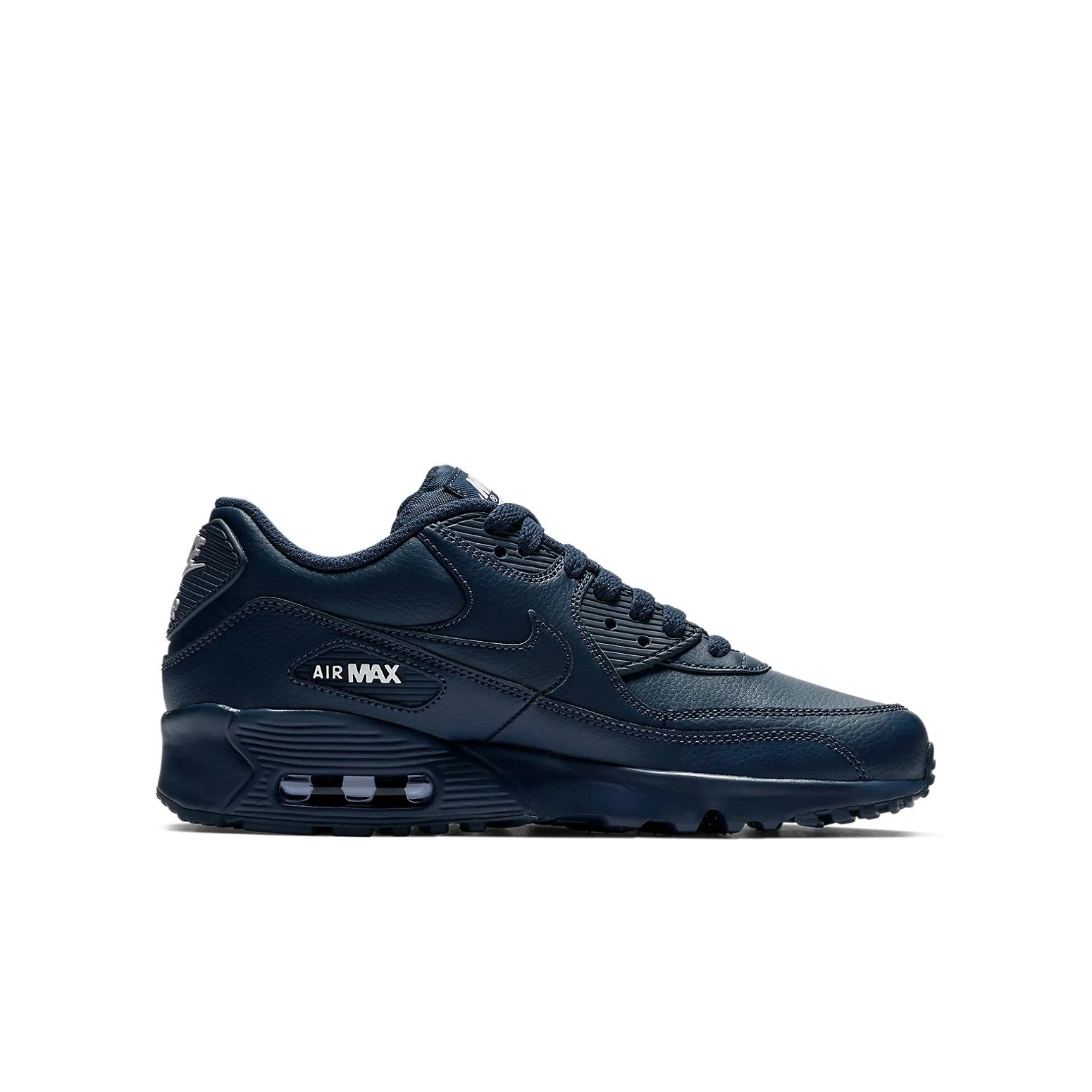 (GS) Nike Air Max 90 Leather 'Midnight Navy' 833412-412