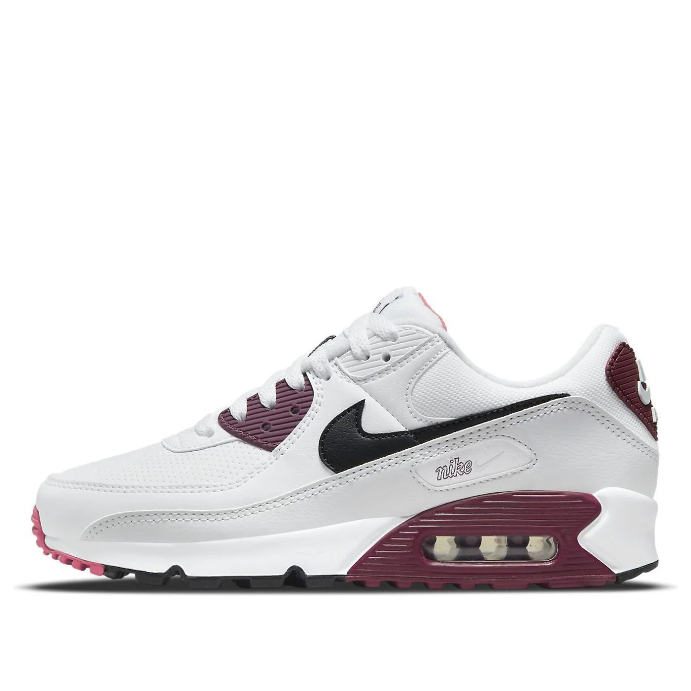 (WMNS) Nike Air Max 90 'White Dark Beetroot' DH1316-100