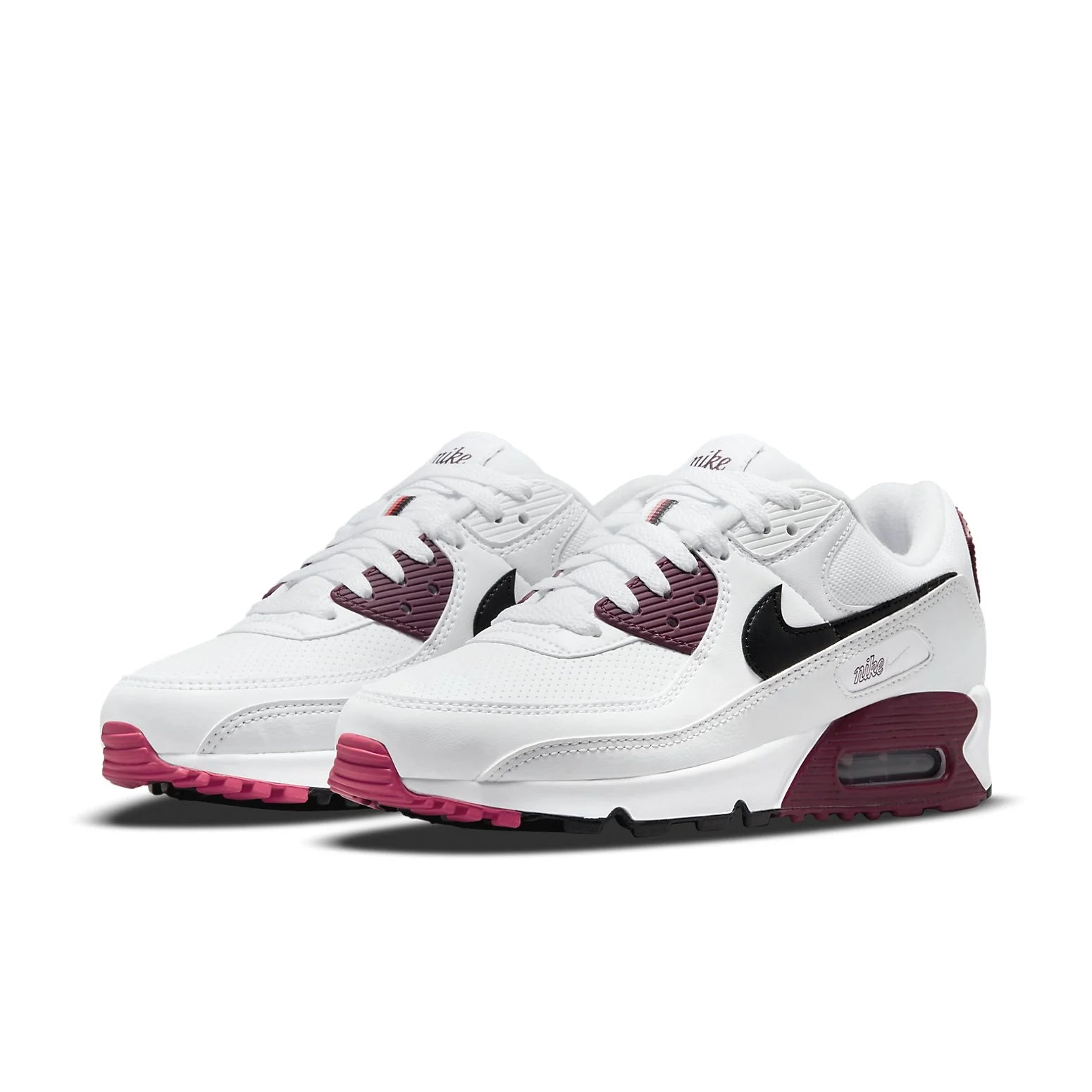(WMNS) Nike Air Max 90 'White Dark Beetroot' DH1316-100