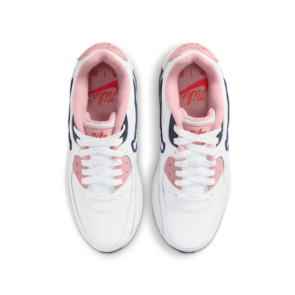 (GS) Nike Air Max 90 Leather SE 'White Pink Glaze' DB0472-100