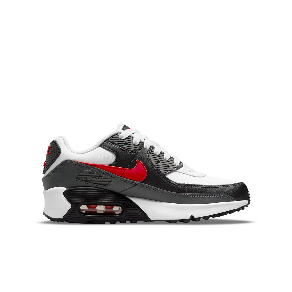 (GS) Nike Air Max 90 Leather 'Iron Grey University Red' CD6864-113