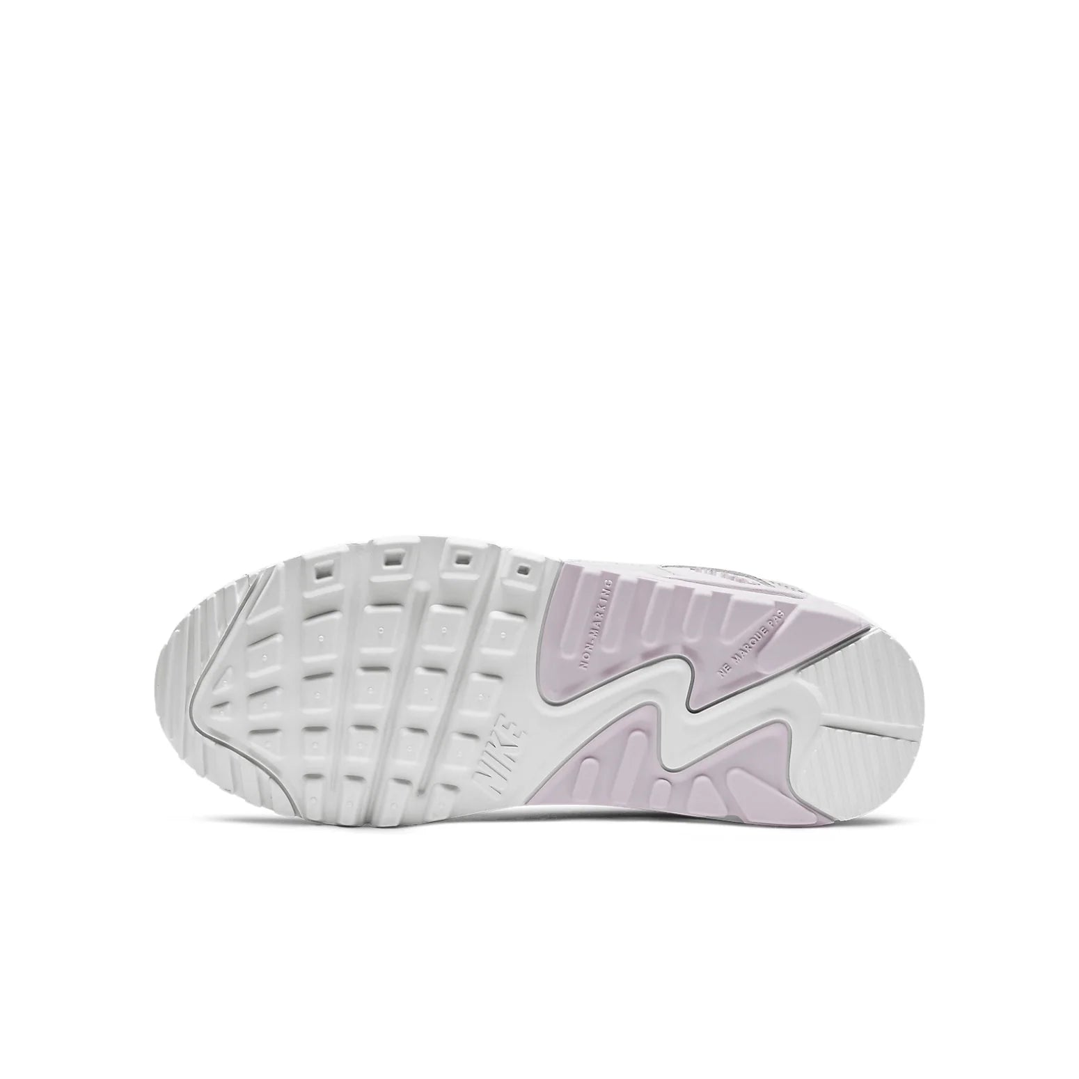 (GS) Nike Air Max 90 Leather 'White Light Violet' CD6864-111