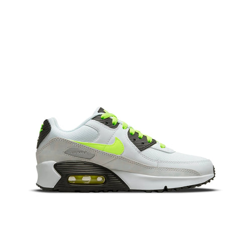 (GS) Nike Air Max 90 Leather 'White Volt' CD6864-112