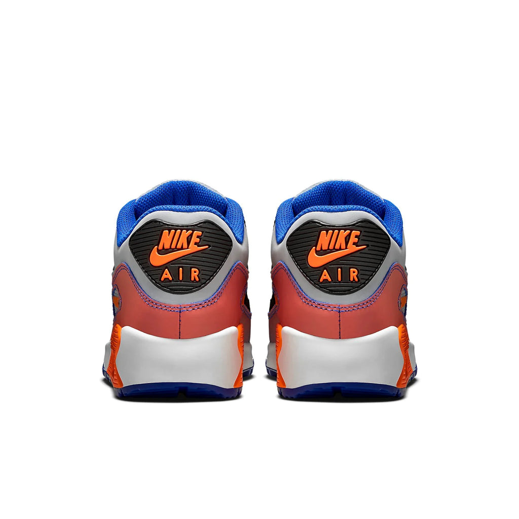 (GS) Nike Air Max 90 Premium LTR Leather 'Gray Black Blue' 724879-002
