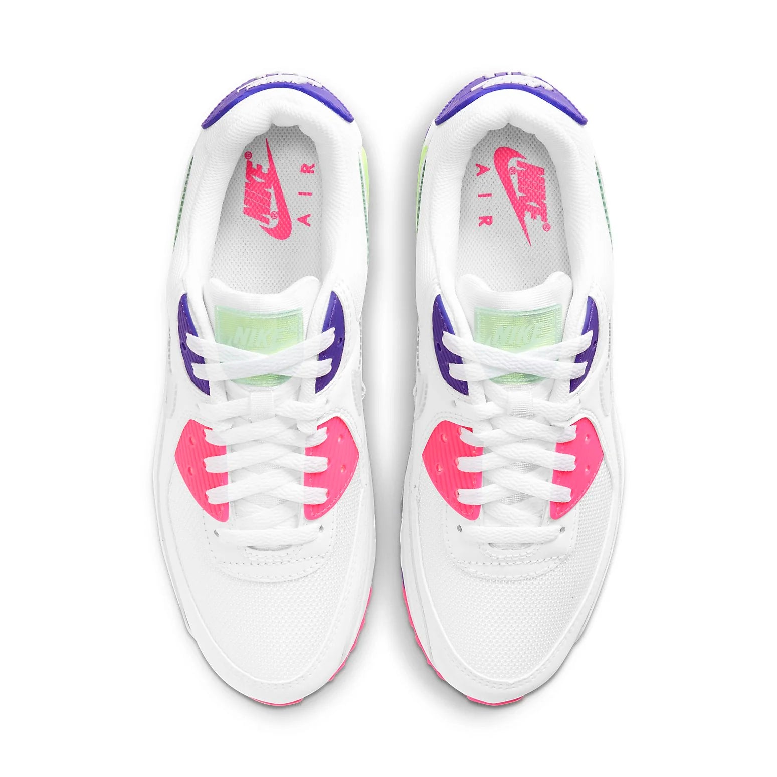 (WMNS) Nike Air Max 90 'White Indigo Burst Volt' DH0250-100